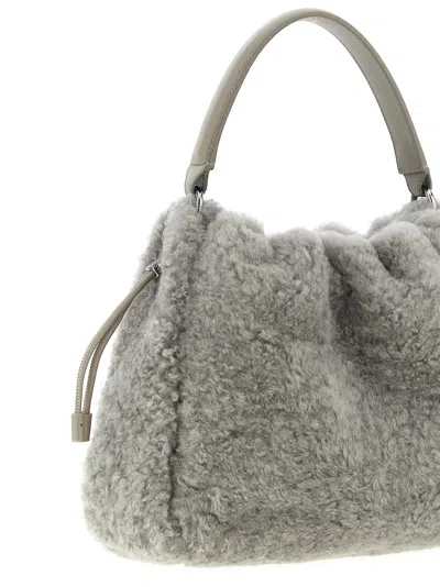 Brunello Cucinelli Women Small Shearling Mellow Shoulder Bag