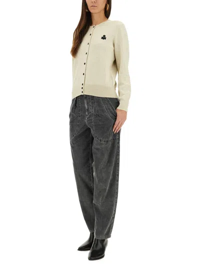Isabel Marant Étoile Isabel Marant Etoile Melange Cream Cotton Blend Mona Cardigan In Neutral
