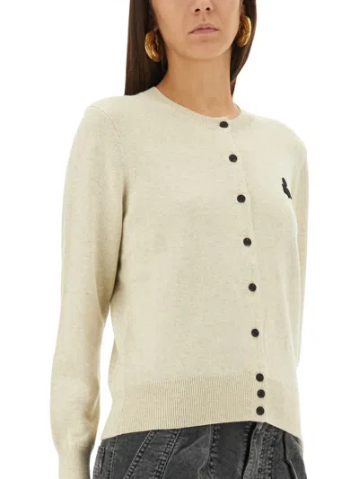 Isabel Marant Étoile Isabel Marant Etoile Melange Cream Cotton Blend Mona Cardigan In Neutral