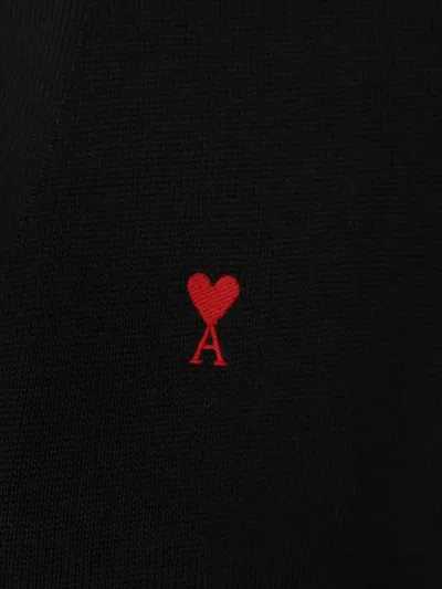 Ami Alexandre Mattiussi Ami Paris Men Ami De Coeur Cardigan In Black