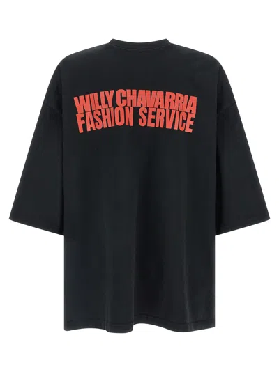 Willy Chavarria Casa De Chavarria Buffalo T-shirt Black In Black