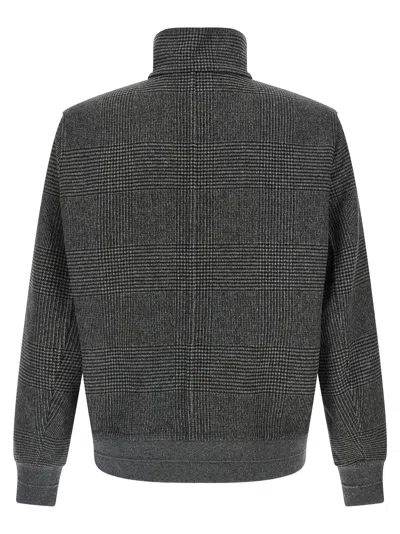 Brunello Cucinelli Cashmere Reversible Bomber Jacket Puffer Jackets Gray In Gray
