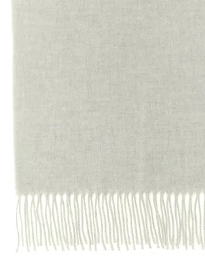 Brunello Cucinelli Cashmere Scarf Scarves And Foulards Gray In Gray