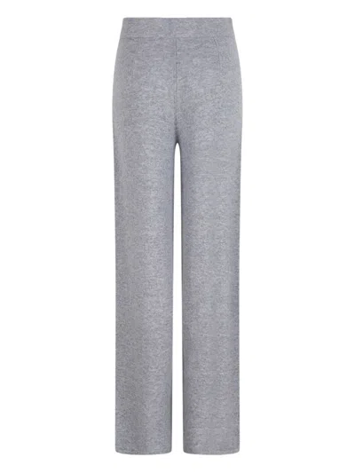 Max Mara Cashmere Wool Trousers In Animal Print