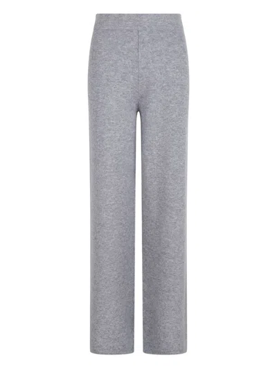 Max Mara Cashmere Wool Trousers In Animal Print