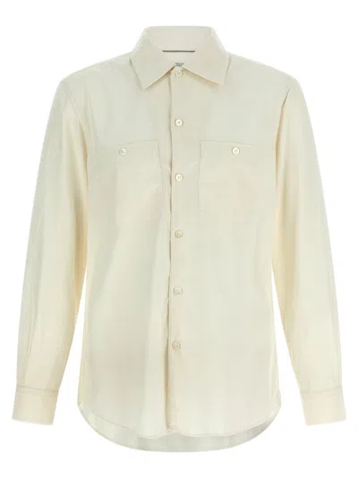 Brunello Cucinelli Long Sleeve Button-down Collar Shirt In White
