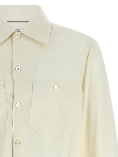 Brunello Cucinelli Long Sleeve Button-down Collar Shirt In White