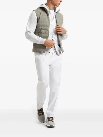 Brunello Cucinelli Cotton Jersey Crew Neck T-shirt With Faux-layering In White