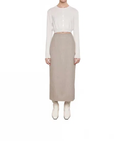 Enza Costa Cashmere Fitted Cardigan In Chalk In Neutral