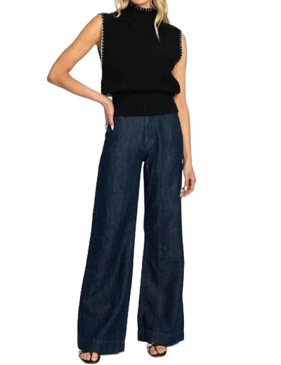 Elizabeth James The Label Cheyenne Sweater Vest In Black In Black