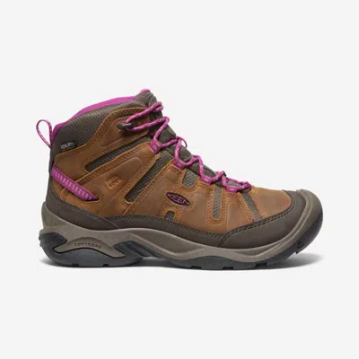 Keen Women's Circadia Mid Waterproof Hiking Boots In Syrup/boysenberry In Multi