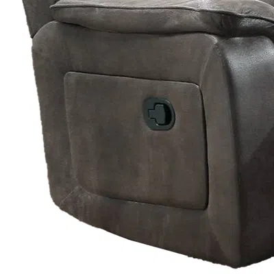 Hivvago Fabric Manual Recliner Chair With Pillow Top Arms, Gray In Gray