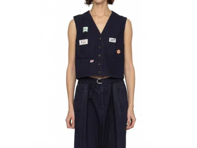 Sea Carolyn Workwear Vest In Navy In Black