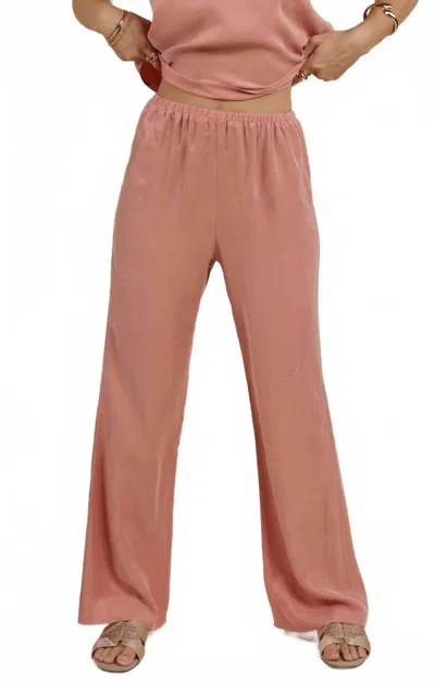 Sadie & Sage Heritage Bootcut Pant In Rose Tan In Pink