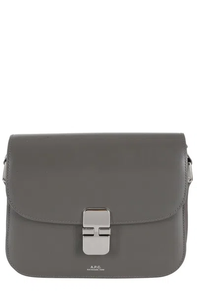 Apc Small Grace Shoulder Bag With Adjustable Strap In Gray