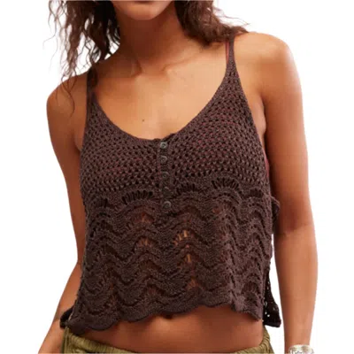 Free People Summer Breeze Tank In Chocolate Combo In Brown