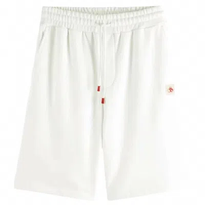 Scotch & Soda Men's Fleece Sweat Shorts In White In White