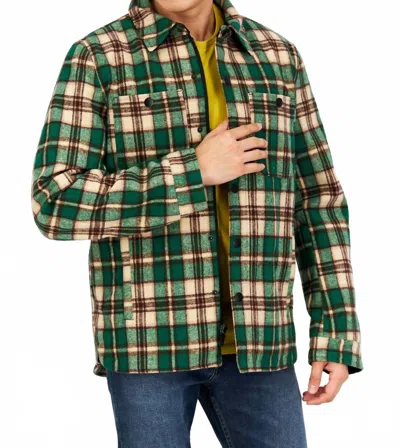 Bass Outdoor Insulated Plaid Jacket In Green/combo In Blue