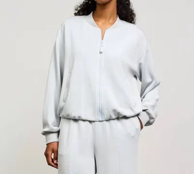 Skies Are Blue Murphy Scuba Jacket In Powder Blue Grey In Gray