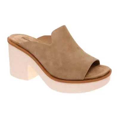 Pierre Dumas Women's Platform Mule Heels Sandals In New Tan In Multi