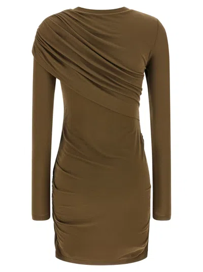 Isabel Marant Étoile Denise Dresses Green In Brown
