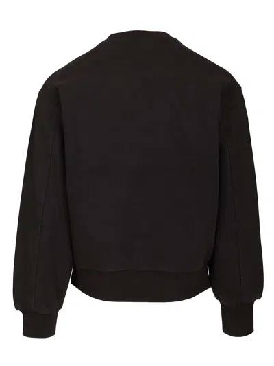 Carhartt Detroit Sweat Cotton Stone Washed Sweatshirts Black In Multi