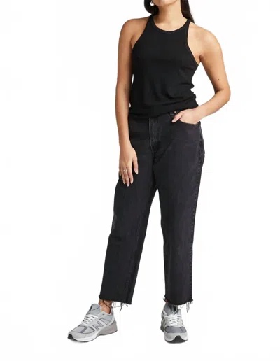 Richer Poorer Ribbed Racerback Tank Top In Black In Black