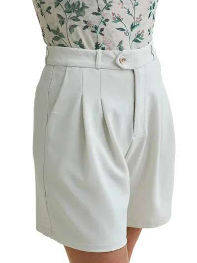 A. Putnam Trouser Short In Silver Birch In White