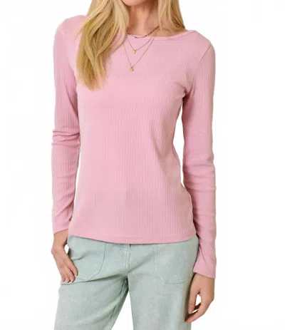 Mystree Penny Coverstitch Top In Orchid In Pink