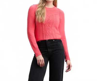 Hatley Pheobe Sweater In Neon Melon In Red