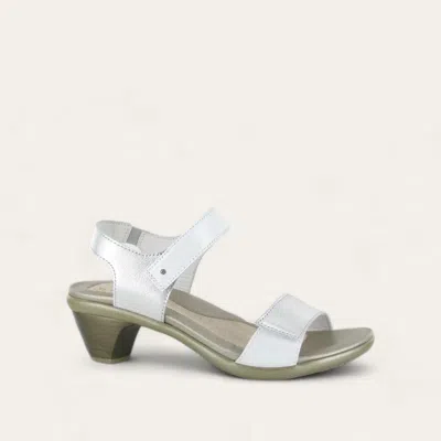 Naot Women's Extant Heel Sandals - Medium In Soft Silver/pearl White In Multi