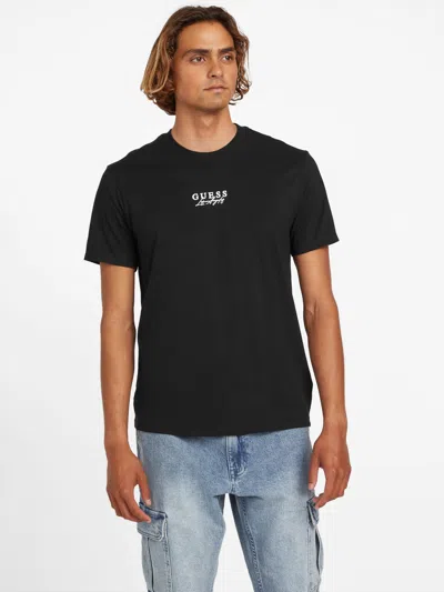 Guess Factory Eco Hecee Monument Logo Tee In Black