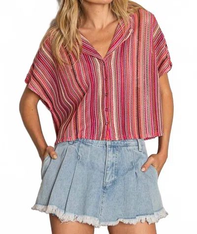 Pol Savannah Striped Crop Top In Multi In Multi