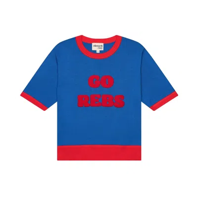 Ellsworth + Ivey Women's Go Rebs Short Sleeve Top In Blue/red In Multi