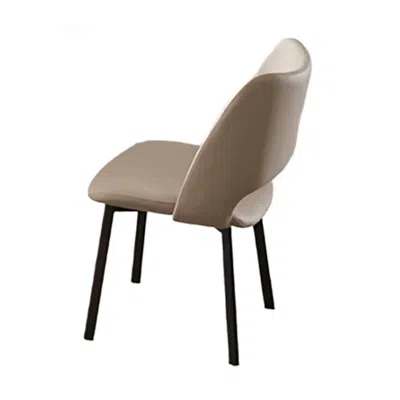 Hivvago Hem 22 Inch Dining Chair Set Of 2, Beige Faux Leather, Armless Open Back In Neutral