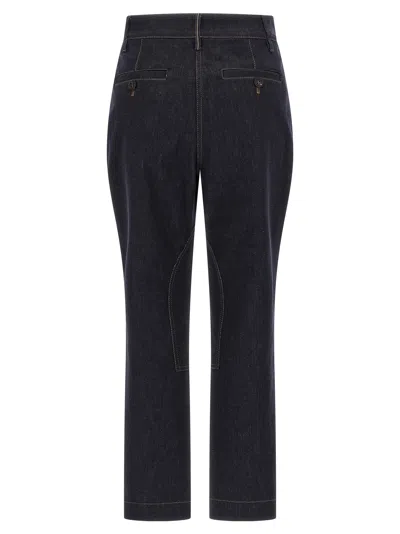 Brunello Cucinelli Women Pantalone Donna In Denim In Blue