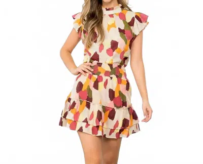 Thml Multicolored Spotted Skirt In Beige Multi In Multi