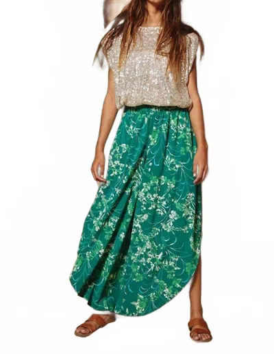 Bucketlist Soft Smocked Waistband Wide Leg Pants In Green In Green