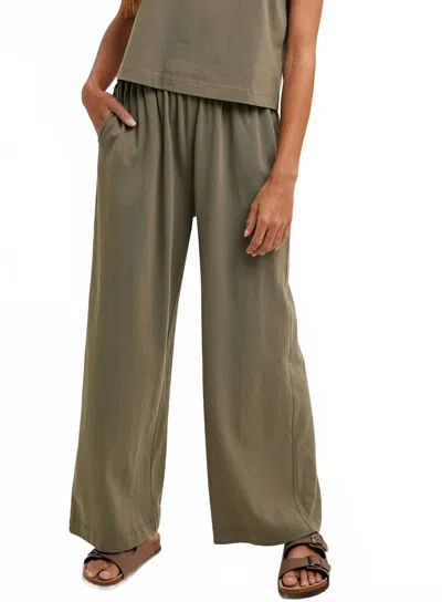 Wishlist Libby Lounge Bottom Pants In Olive Grey In Multi