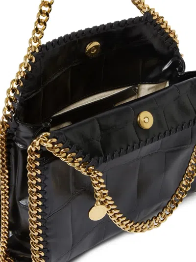 Stella Mccartney Falabella Crocodile-embossed Mini Tote In Black