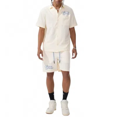 Jordan Craig Oakland Mechanic Short & Shirt Set In Cream In Gray