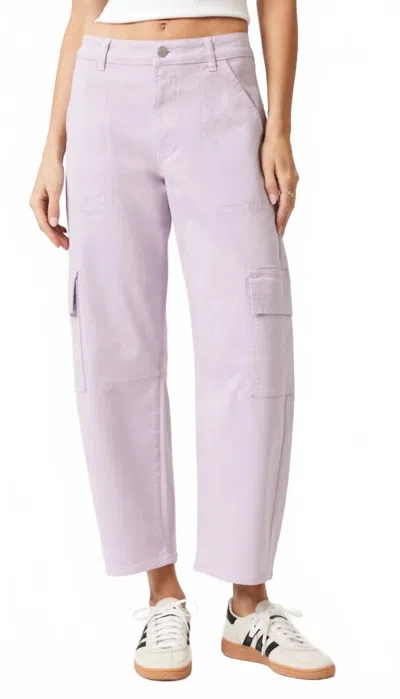 Mavi Vinnie Barrel Cargo Pants In Thistle In Purple