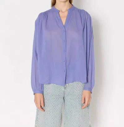 Berenice Cassandra Long Sleeve Blouse In Blackberry In Animal Print