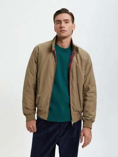 Baracuta Thermal Padded Jacket Ribbed Cuffs In Nude