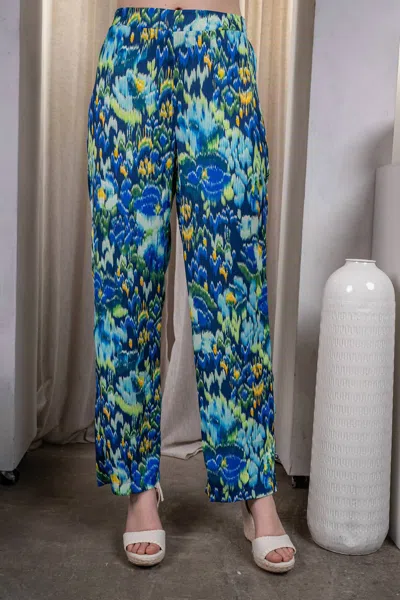 Paparazzi Ikat Print Pant In Blue-green In Multi