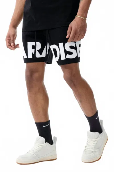 Jordan Craig Retro Paradise Knit Shorts In Black In Black