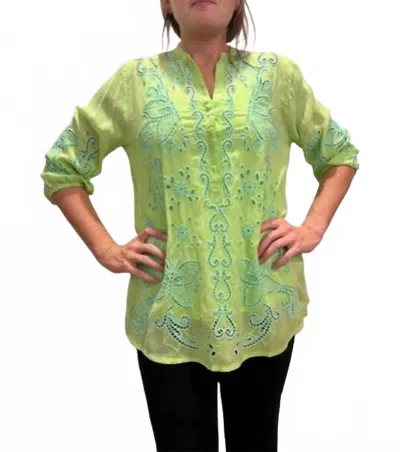 Johnny Was Kallia Tunic (slip) In White Grape In Animal Print