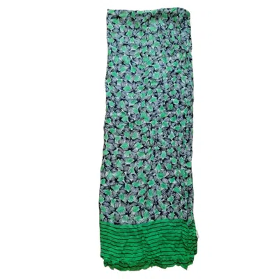 Talbots Women's Viscose Scarf 27" X 72" In Green In Green