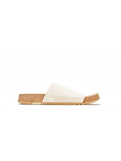 Message Eco Shearling Shaw Slides Sandal In White