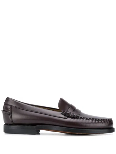 Sebago Classic Leather Mocassin In Brown